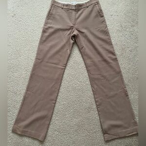 Joseph Wool Straight-Leg Pants in Warm Brown Size 36